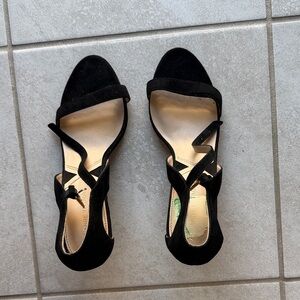 Adrienne Vittadini Black Strappy Heels